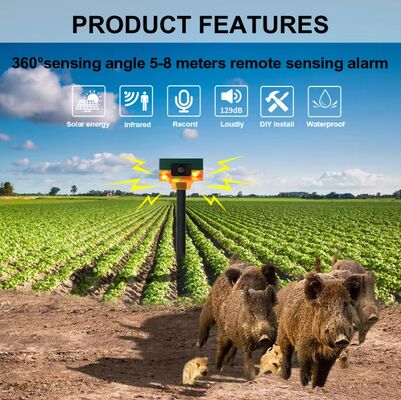 Солнечный перезаряжаемый отталкивающий ультразвуковой от животных фонарик для собак