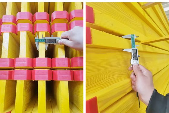 Yellow Water Proof Painting H20 Timber Beam With Platic Protection